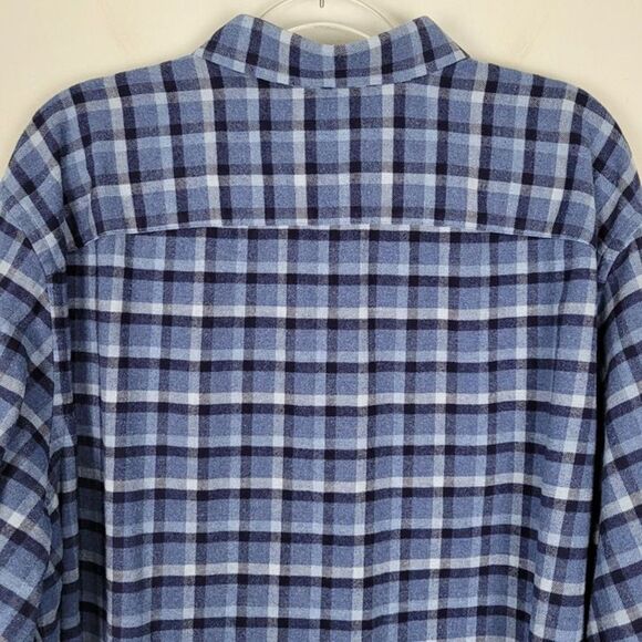 UNTUCKit Size XXL Button Up Shirt Long Sleeve Soft Lightweight Flannel Blue - Picture 4 of 11